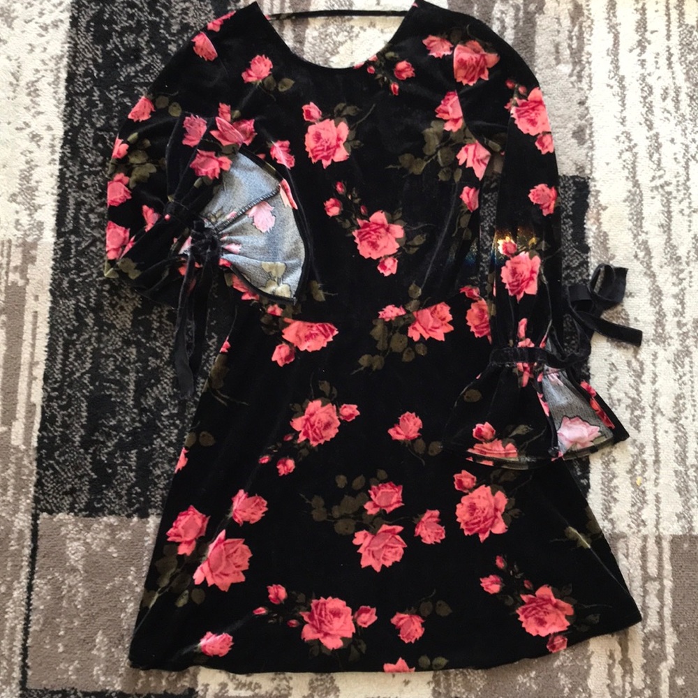 Velvet flower dress